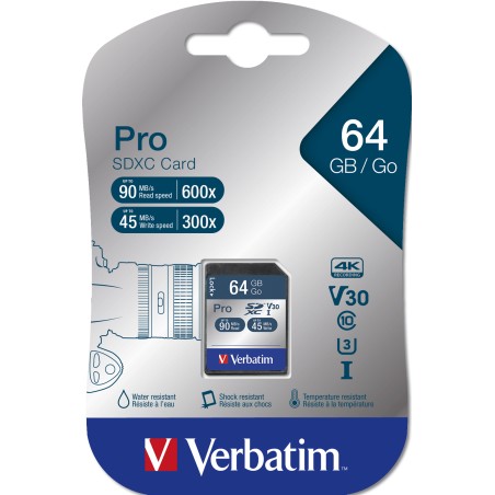 Verbatim SECURE DIGITAL CARD SDXC PRO