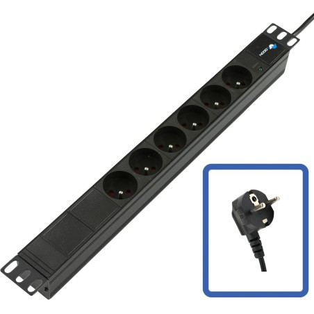 Lanview POWER STRIP 19" - 6 WAYS - 1U