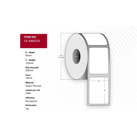 Capture Label 76 x 152mm, Core 76mm - CA-3006255