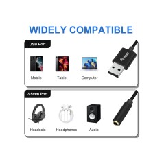 Equip Audio Cable 0.15 M 3.5Mm Usb