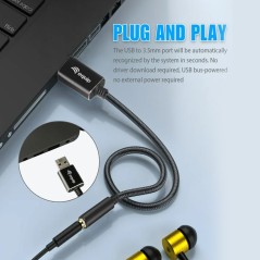 Equip Audio Cable 0.15 M 3.5Mm Usb