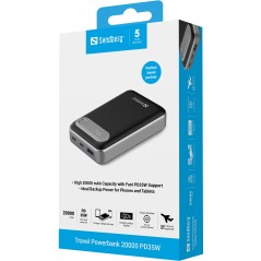 Sandberg Travel Powerbank 20000 PD35W - Powerbank