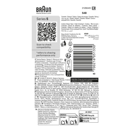 Braun Series 5 54 B Shaving head