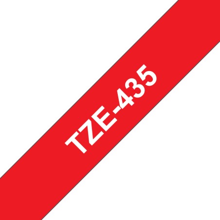 Brother Tape White on Red 12mm TZE435