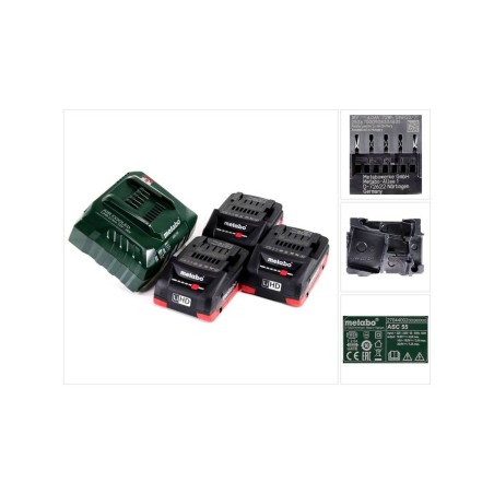 Metabo BASIC SET 3 X LIHD 4.0 AH Li-ion 4Ah