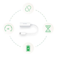 D-Link USB-C Thunderbolt 3 Netværksadapter - Hurtig og Pålidelig Kabling til Optimeret Forbindelse (Varenummer: 0790069457661)