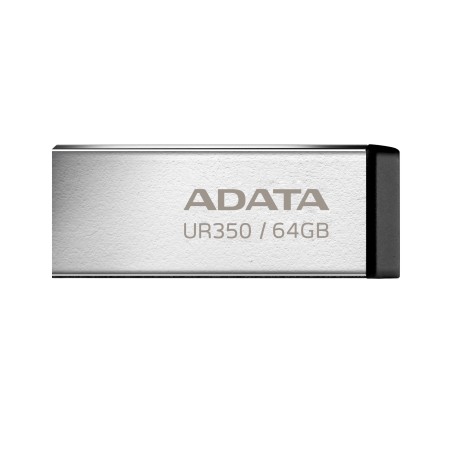 ADATA UR350 64GB USB 3.2 Gen 1 - Hurtig, Slank og Pålidelig Lagerløsning i Sort/Sølv