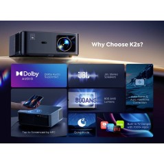 Yaber K2s 1080p LCD-Projektor Sort