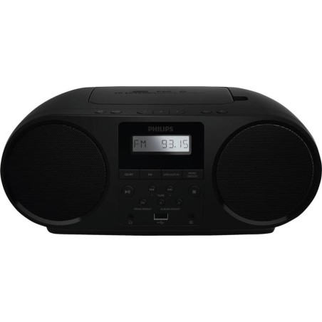 Philips TAZ5000 DAB Bærbar Radio i Sort - Kraftfuld Lyd og Stilfuldt Design!