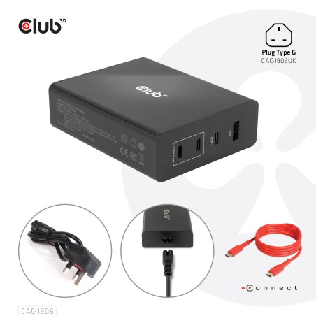 Club 3D Adapter 132Watt - Effektiv Strømforsyning til Dine Enheder - Varenr. 8719214472276