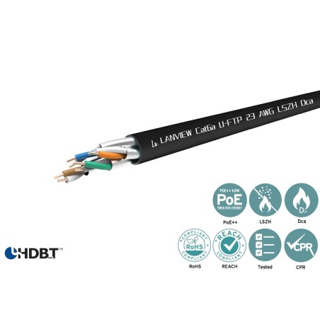 Lanview Cat6a U-FTP 4x2xAWG23 LSZH