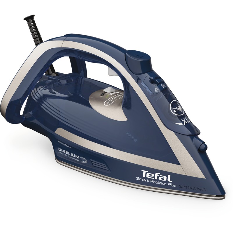 Tefal Smart Protect FV6872E0 Dampstrygejern 2800W Blå Sølv Tefal Smart Protect FV6872E0 Dampstrygejern 2800W Blå Sølv