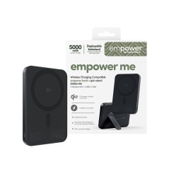 empower by PanzerGlass Powerbank m. Spin Stand trådløs opladning 5000mAh Space Black