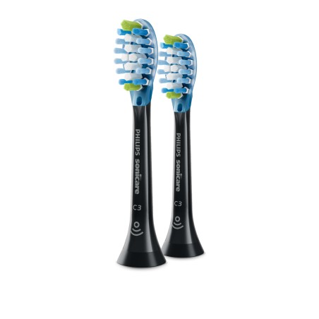 Philips Sonicare C3 Premium Plaque Defence HX9042 Ekstra Tandbørstehoved 2 Sort - Optimal Rensning og Beskyttelse mod Plaque!