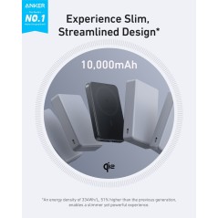 Anker MagGo Trådløs Power Bank 10000mAh Sort - Effektiv Strøm på Farten!