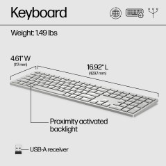HP 970 Programmable Wireless K – trådløst programmerbart tastatur