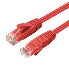 MicroConnect U/UTP CAT5e 0.3M Red PVC