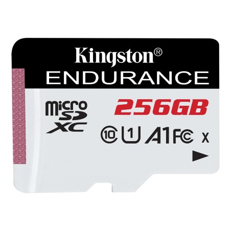 Kingston High Endurance microSDXC UHS-I U1 256GB - Hurtig 95MB/s, Perfekt til Overvågning & Optagelse!