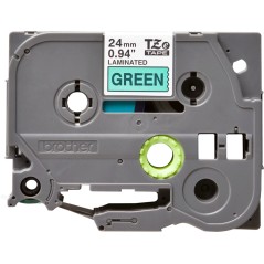 Brother Tape Black on Green 24mm