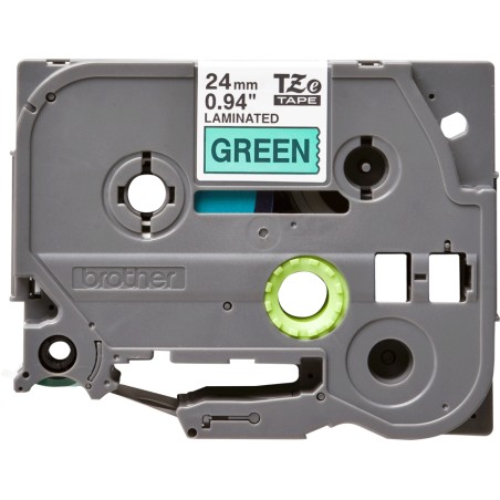 Brother Tape Black on Green 24mm