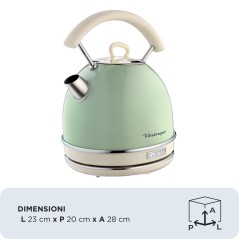 Ariete Elkedel 1.7liter 2kW Grøn