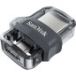 SanDisk Ultra Dual 64GB USB 3.0 / micro USB USB stick Sort Sølv