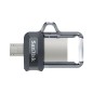 SanDisk Ultra Dual 64GB USB 3.0 / micro USB USB stick Sort Sølv
