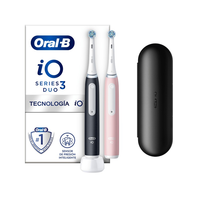 Oral-B iO Series 3N Duo elektrisk tandbørste Sort/Pink Oral-B iO Series 3N Duo elektrisk tandbørste Sort/Pink