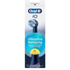Oral-B iO Ultimate Clean Børstehoveder Sort, 6 stk.