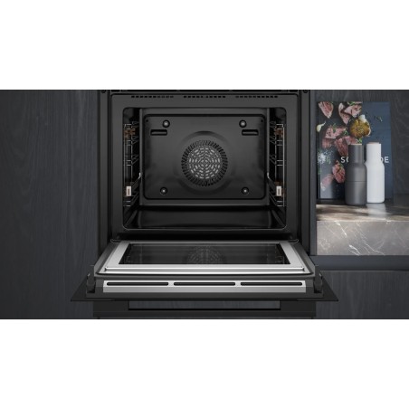 Siemens iQ700 Sort Kombinationsovn 67L - Elegant, Effektiv & Innovativ Madlavning | Varenummer: 4242003902240
