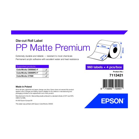 Epson Printer Label White – hvide labels (7113421)