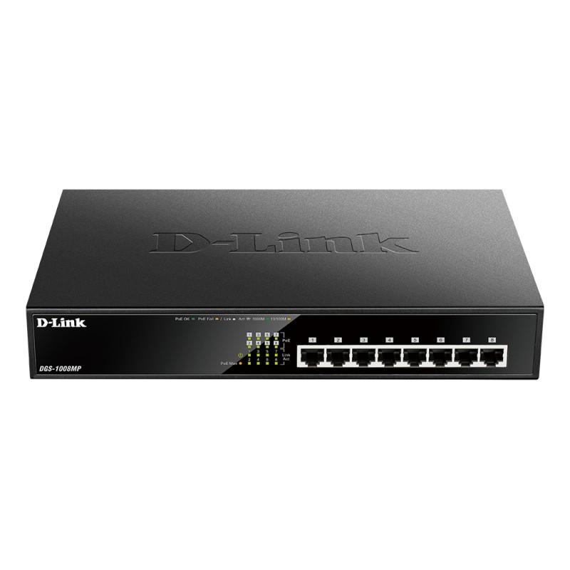 D-Link DGS 1008MP Switch 8-porte Gigabit PoE D-Link DGS 1008MP Switch 8-porte Gigabit PoE
