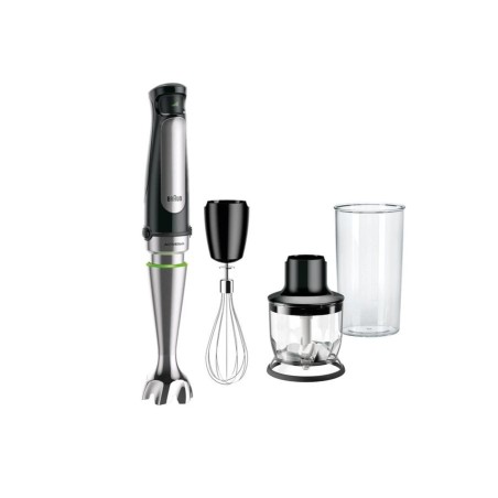 Braun Multiquick 7 MQ 7025X Stavblender - 1kW Premium Sortbørstet Rustfrit Stål | Kraftfuld & Elegant køkkenhjælp!