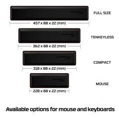HyperX Håndledsstøtte til Mus - Optimal Komfort og Støtte til Gaming - Varenr. 0196188567302
