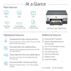 HP Smart Tank 7005 All-in-One Blækprinter - Effektiv, Økonomisk og Brugervenlig til Hjemmet!