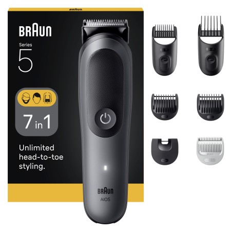 Braun All-in-One Kit Series 5 AIO5520 - 7-i-1 Hrtrimmer til perfekt pleje og stil! Varenummer: 8700216429160
