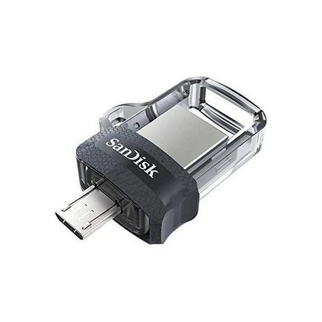 SanDisk Ultra Dual 128GB USB 3.0 Micro USB Stick - Hurtig, Praktisk og Pladsbesparende Sort/Sølv