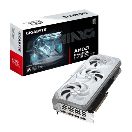 GIGABYTE Radeon RX 9070 XT GAMING OC ICE 16G - Kæmpe Ydeevne med 16 GB GDDR6 til Ultimativ Gamingoplevelse!