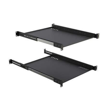 Lanview 19" D 800 Special Tray with - LVR1U-SLIDE-800MM-BL