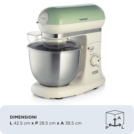 Ariete Vintage 1588/04 Køkkenmaskine 5.5liter 2400W Grøn