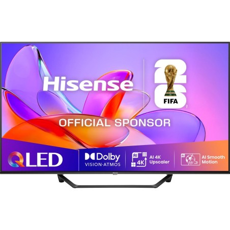 Hisense 43A7Q 43" 4K Ultra HD Smart TV - Wi-Fi Sort | Fantastisk billedkvalitet & moderne design - Varenummer: 6942351420189
