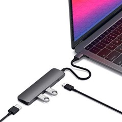 Satechi Slim Aluminum Multi-Port Adapter Dockingstation - Den Ultimative Løsning til Effektiv Multitasking!