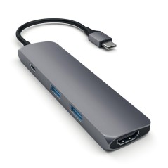 Satechi Slim Aluminum Multi-Port Adapter Dockingstation - Den Ultimative Løsning til Effektiv Multitasking!