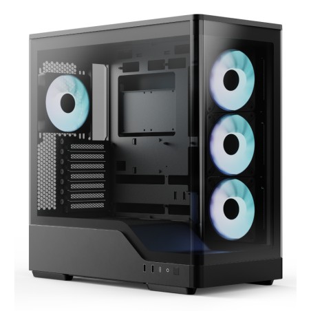 AeroCool P500A Trn ATX Kabinet - Stort Design uden Strømforsyning - Sort Elegance og Optimal Køling!