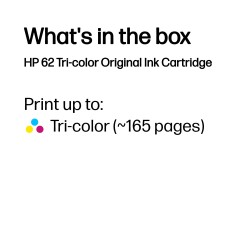 HP Ink 62 C/M/Y - Originale HP farvepatroner