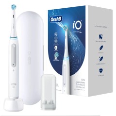 Oral-B iO Series 4 Hvid Roterende Tandbørste – Effektiv, Skånsom og Intelligent Tandpleje til Voksne!
