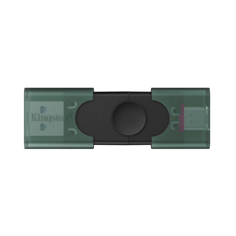Kingston DataTraveler Duo 128GB USB 3.2 Gen 1 / USB-C USB stick Sort Grøn