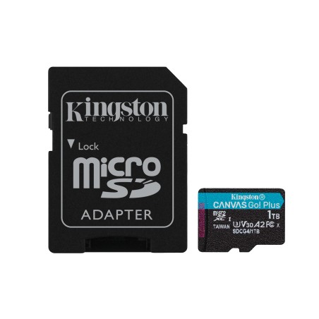 "Kingston Canvas Go Plus microSDXC 1TB 200MB/s - Hurtig, Pålidelig og Ideel til Optagelse af Videoer og Fotos"