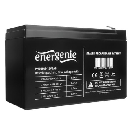 Gembird BAT-12V9AH UPS-Batteri - Pålidelig Strømforsyning til Dine Enheder