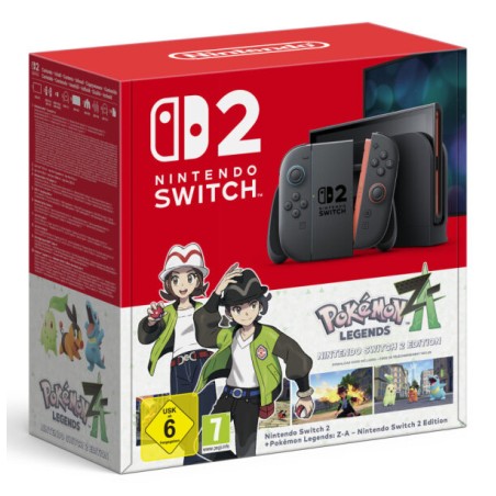 Nintendo Switch 2 Pokémon Legends Z-A Edition - Spilkonsol med 256 GB, 201 cm Berringsskærm og Wi-Fi - Sort 0045496337254